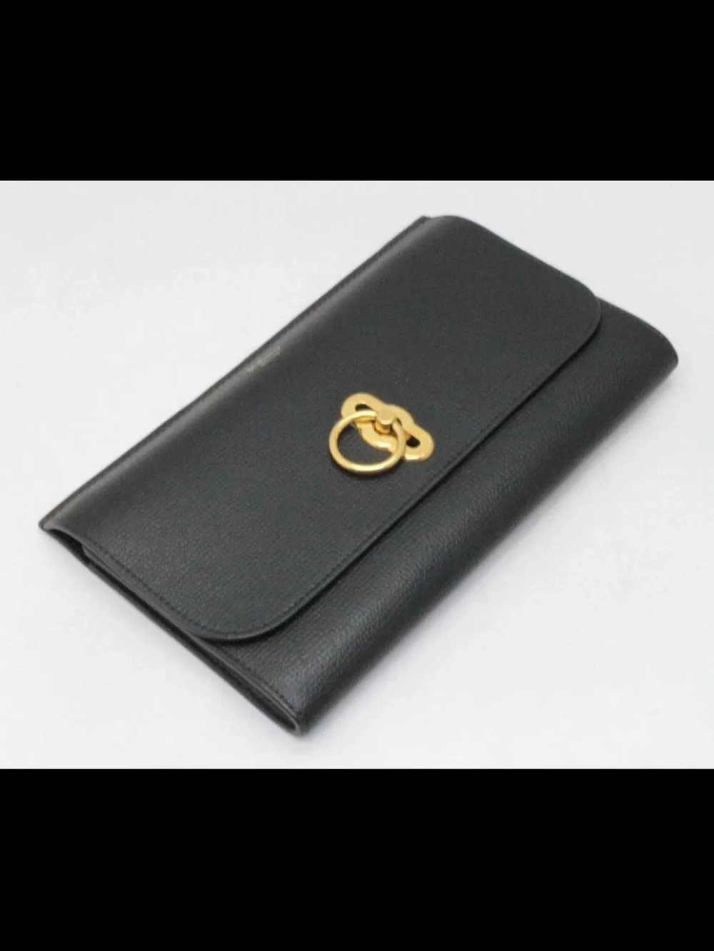 Mulberry Black Pebbled Leather Shoulder Bag with Gold Hardware